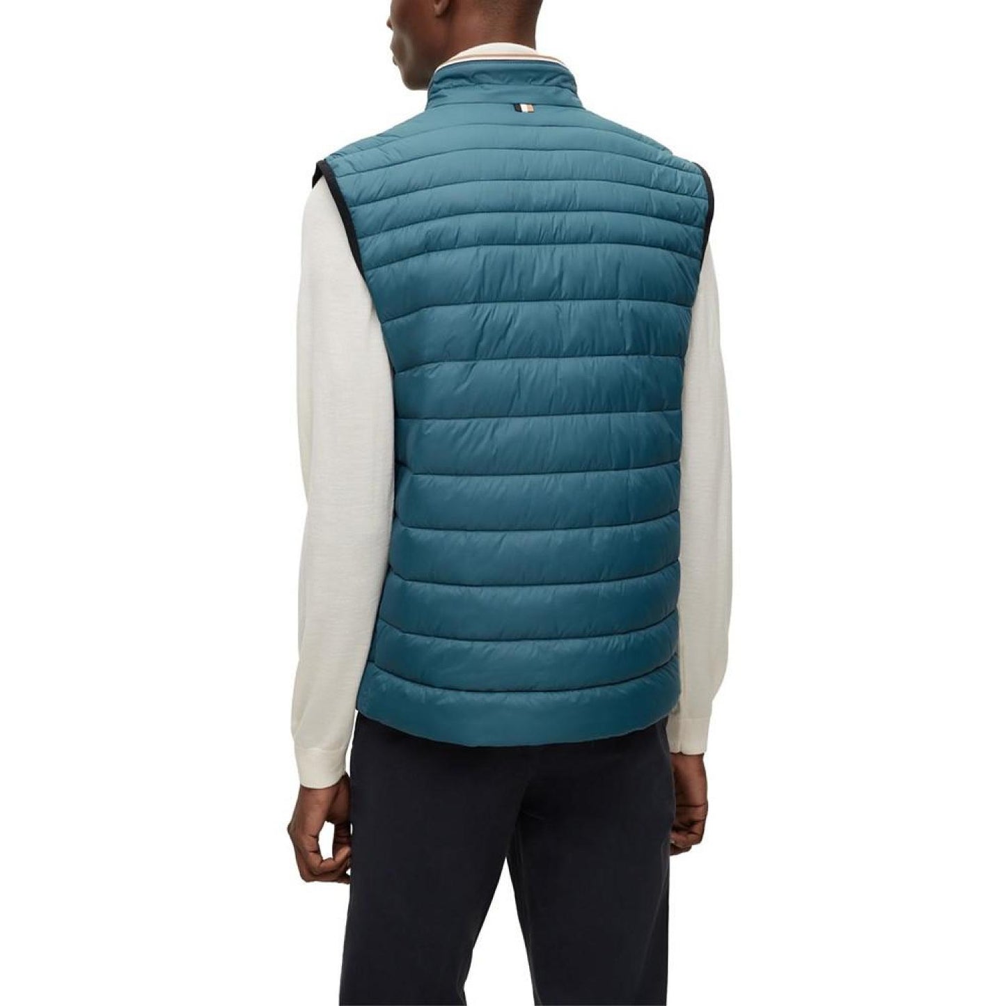 Men's Logo Tape Water-Repellent Padded Gilet