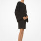 Stretch Wool Kimono Sleeve Shift Dress