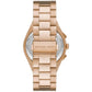 Men's Lennox Quartz Chronograph Beige Gold-Tone Stainless Steel Watch 40mm