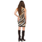 Women's Tiger Studded One-Shoulder Dress