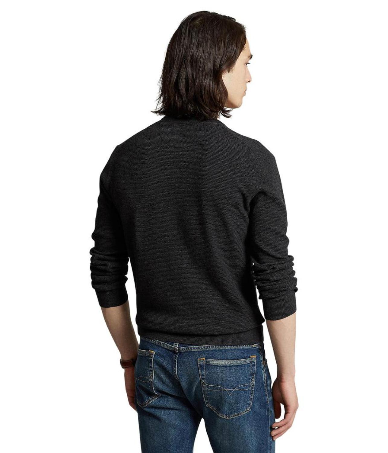 Textured-Knit Cotton Sweater