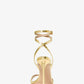 Chrissy Metallic Python Embossed Leather Sandal