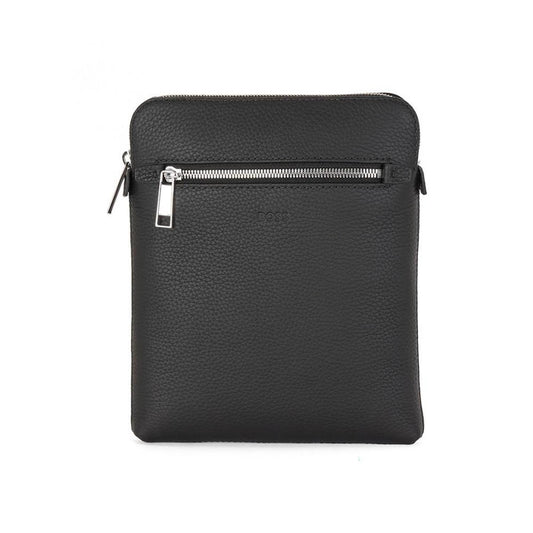 BOSS Men's Grained Italian-Leather Envelope Bag