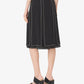 Grommet-Embroidered Slashed Georgette Skirt