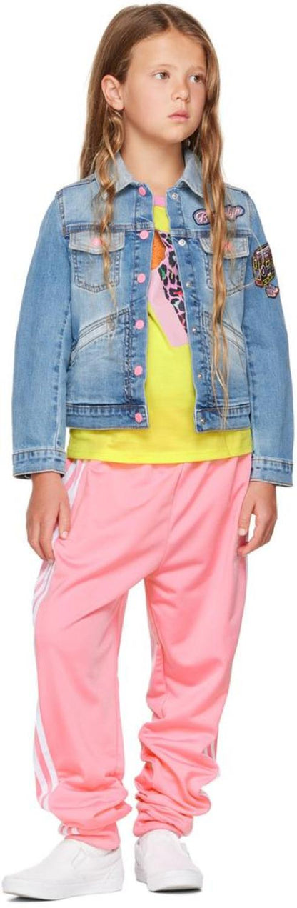 Kids Blue Denim Patch Jacket