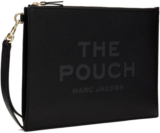 Black 'The Leather Large' Pouch