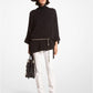 Wool Blend Turtleneck Poncho
