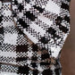 Sequined Plaid Mini Dress In Black/white