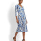 Floral Surplice Jersey Dress