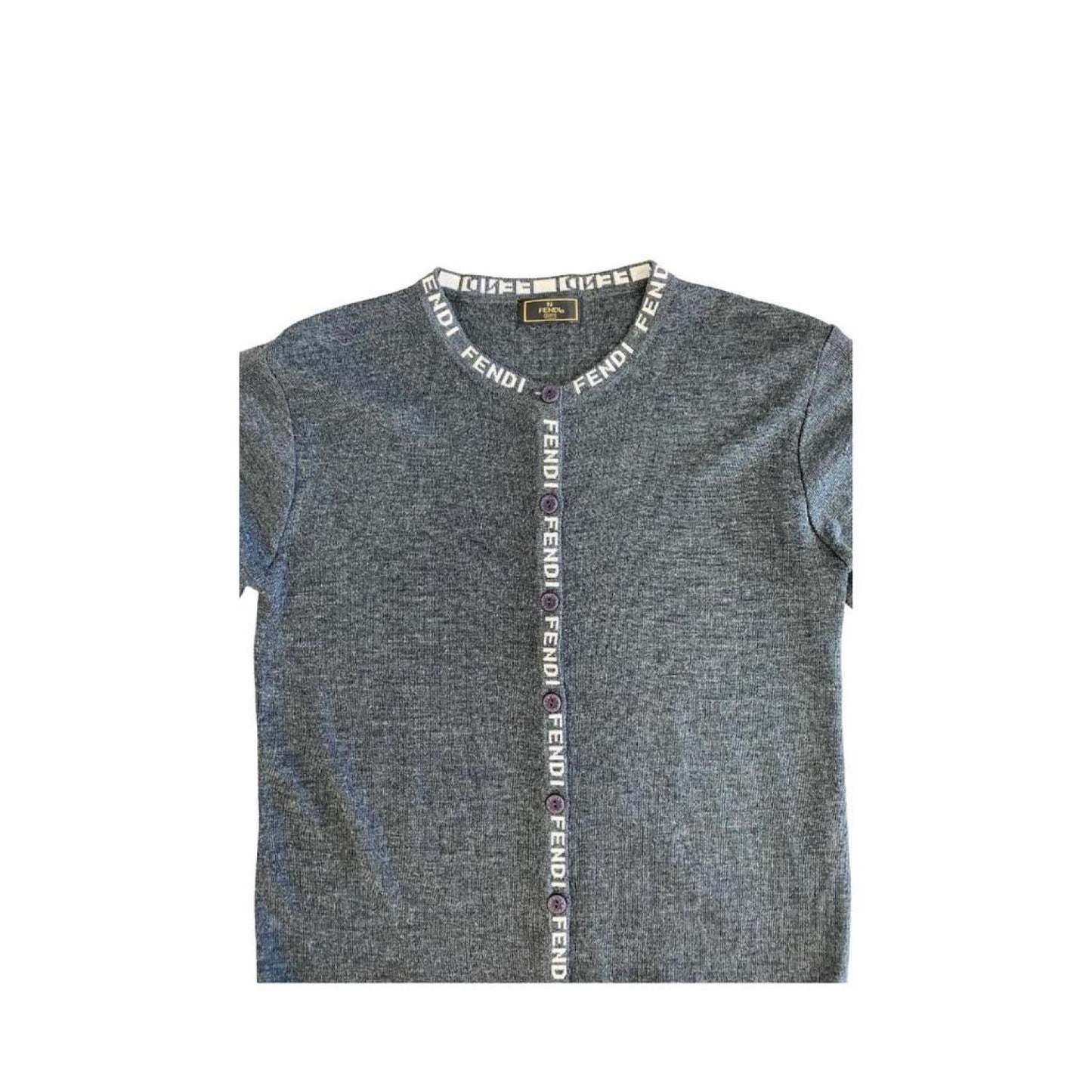Logo Cardigan In Grey