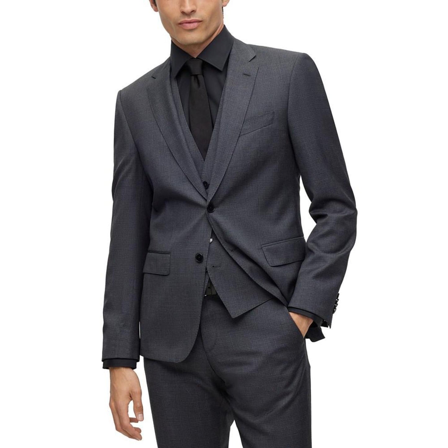 Men's Slim-Fit Houndstooth Suit
