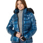 Short Puffer with Faux Fur Trim Hood Jacket M425739QZ
