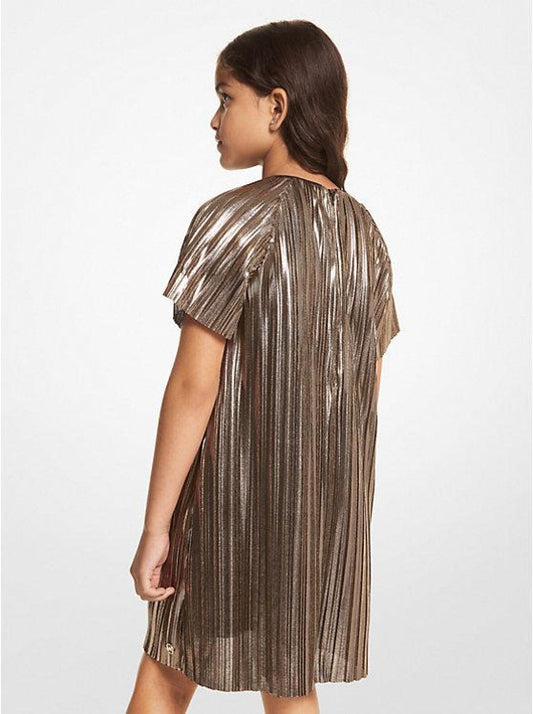 Lamé Pleated Dress