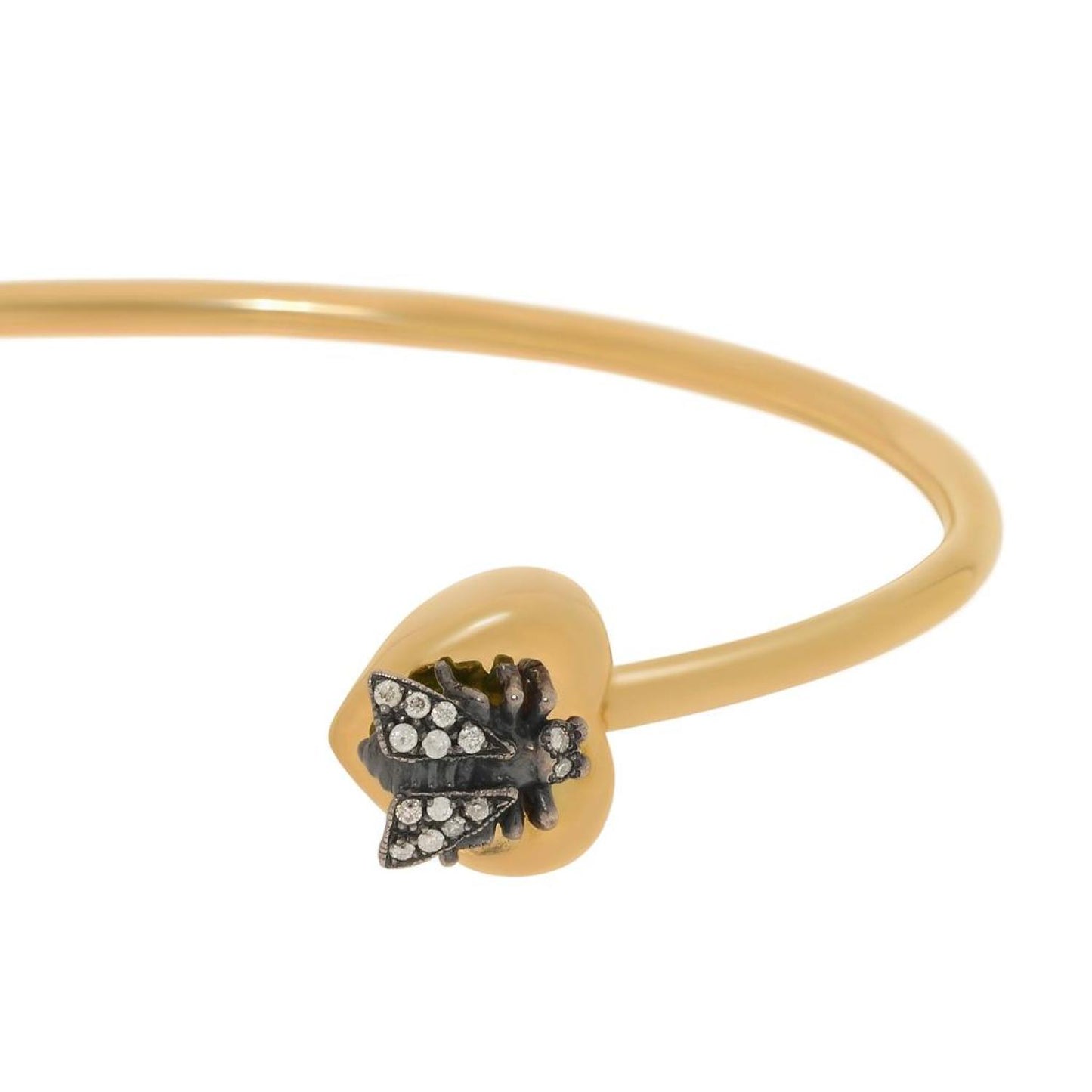 Gucci Le Marche Des Merveilles 18K Yellow Gold and Sterling Silver, Diamond Cuff Bracelet YBA433753001017