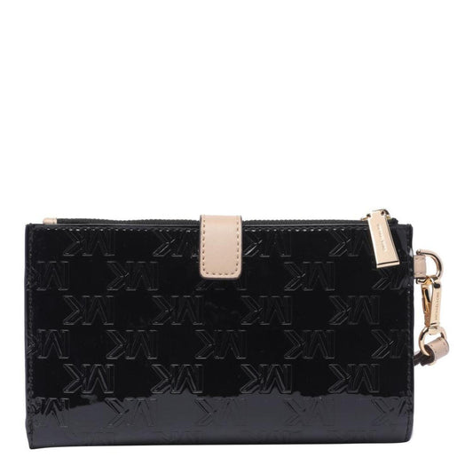 Michael Kors Logo Embossed Foldover Wallet