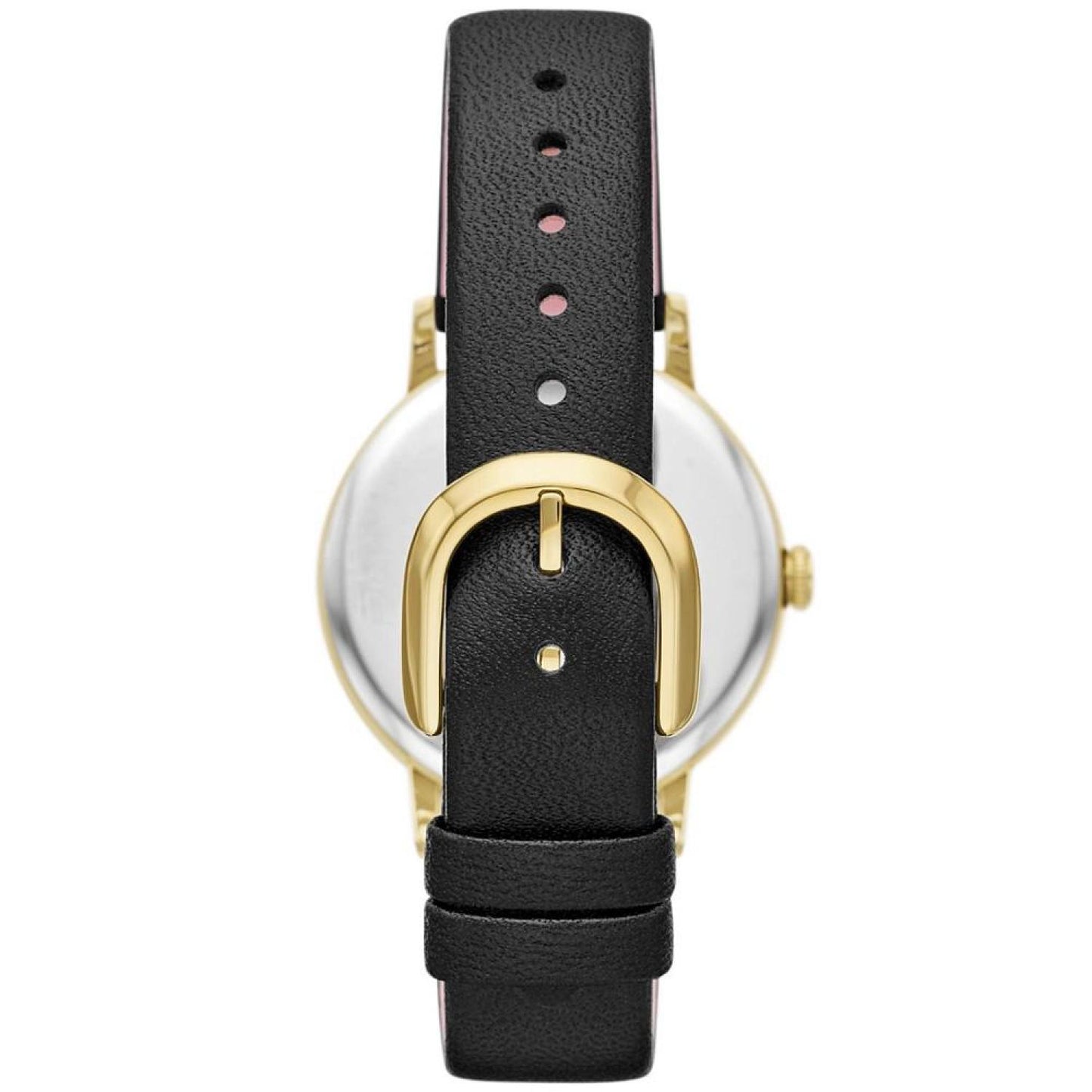 Women's Metro Three-Hand Black Leather Strap Watch, 34mm