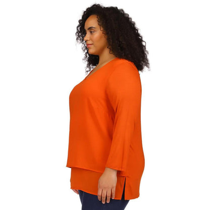 Plus Size Layered-Look Tunic Top