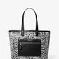 Varick Snake Embossed Leather Tote Bag