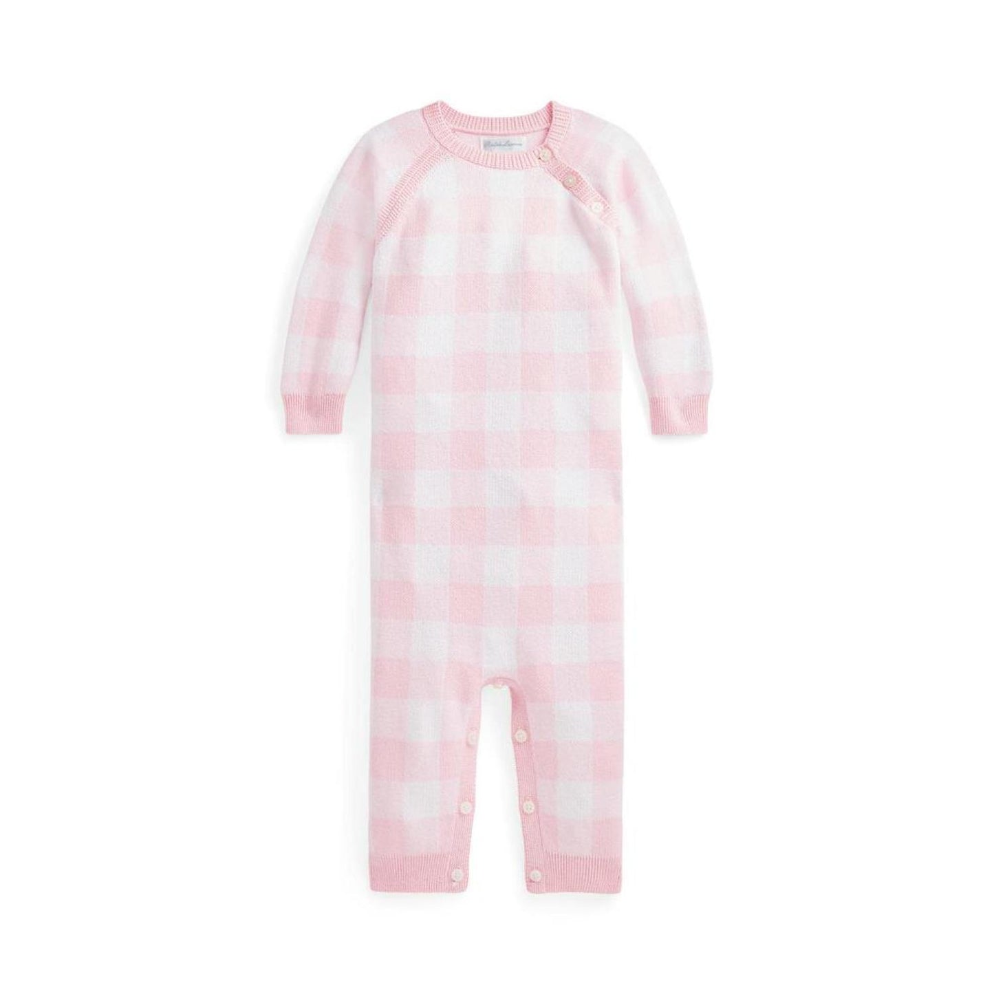 Gingham Cotton Sweater Coverall (Infant)