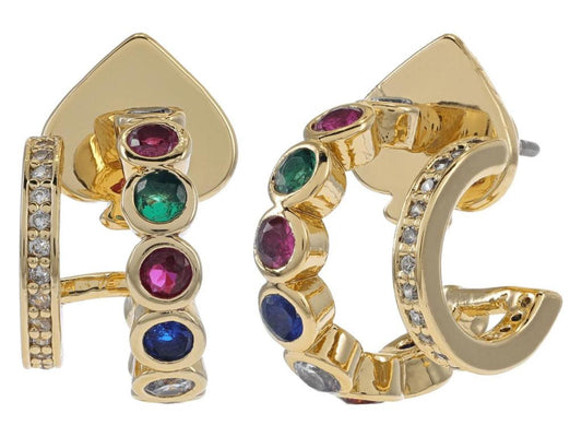 Dazzle Double Huggies Earrings