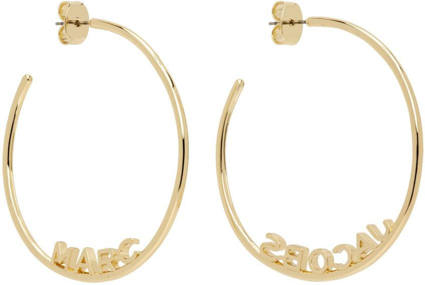 Gold 'The Monogram Hoops DTM' Earrings