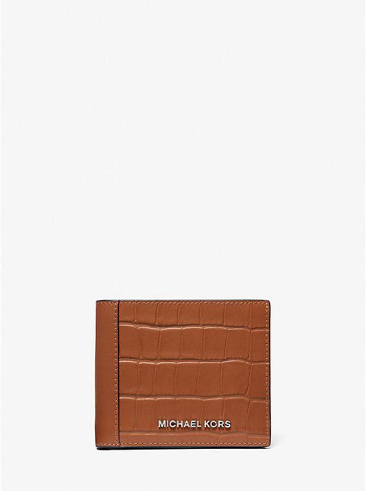 Hudson Crocodile Embossed Leather Billfold