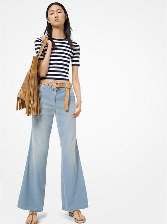 Pincord Wide-Leg Pants