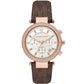 Women's Parker Chronograph Brown Signature Logo Strap Watch 39mm
