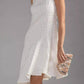 Textured Asymmetrical Dress In White