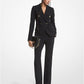 Crepe Double-Breasted Blazer