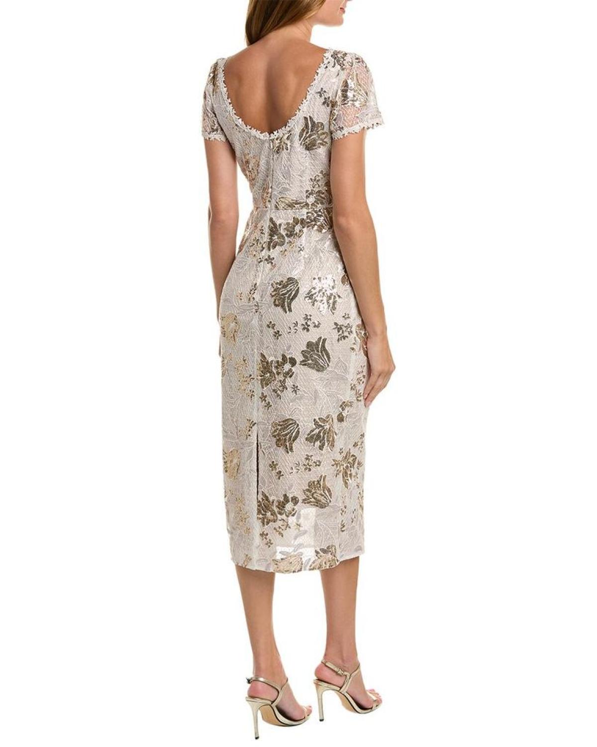 Marchesa Notte Embroidered Midi Dress Marchesa Notte Embroidered Midi Dress