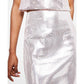 Women's Sequined Zebra-Print A-Line Midi Skirt
