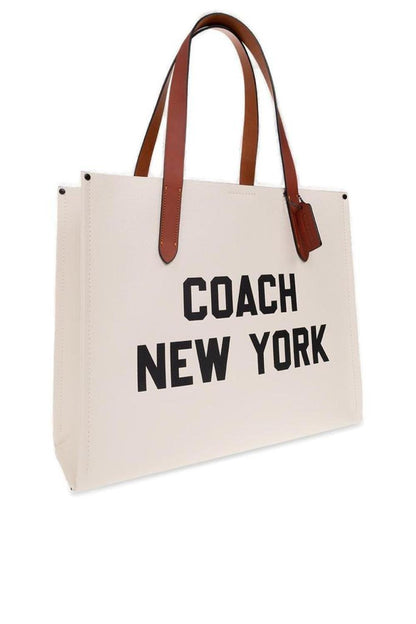 Coach Relay Logo Printed Tote Bag