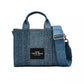 The Small Crystal-Embellished Denim Tote Bag