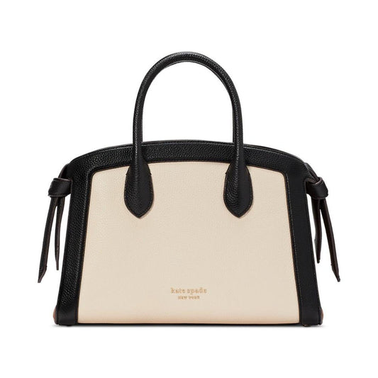 Knott Colorblocked Pebbled Leather Medium Zip Top Satchel