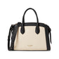 Knott Color-Blocked Pebbled Leather Medium Zip Top Satchel