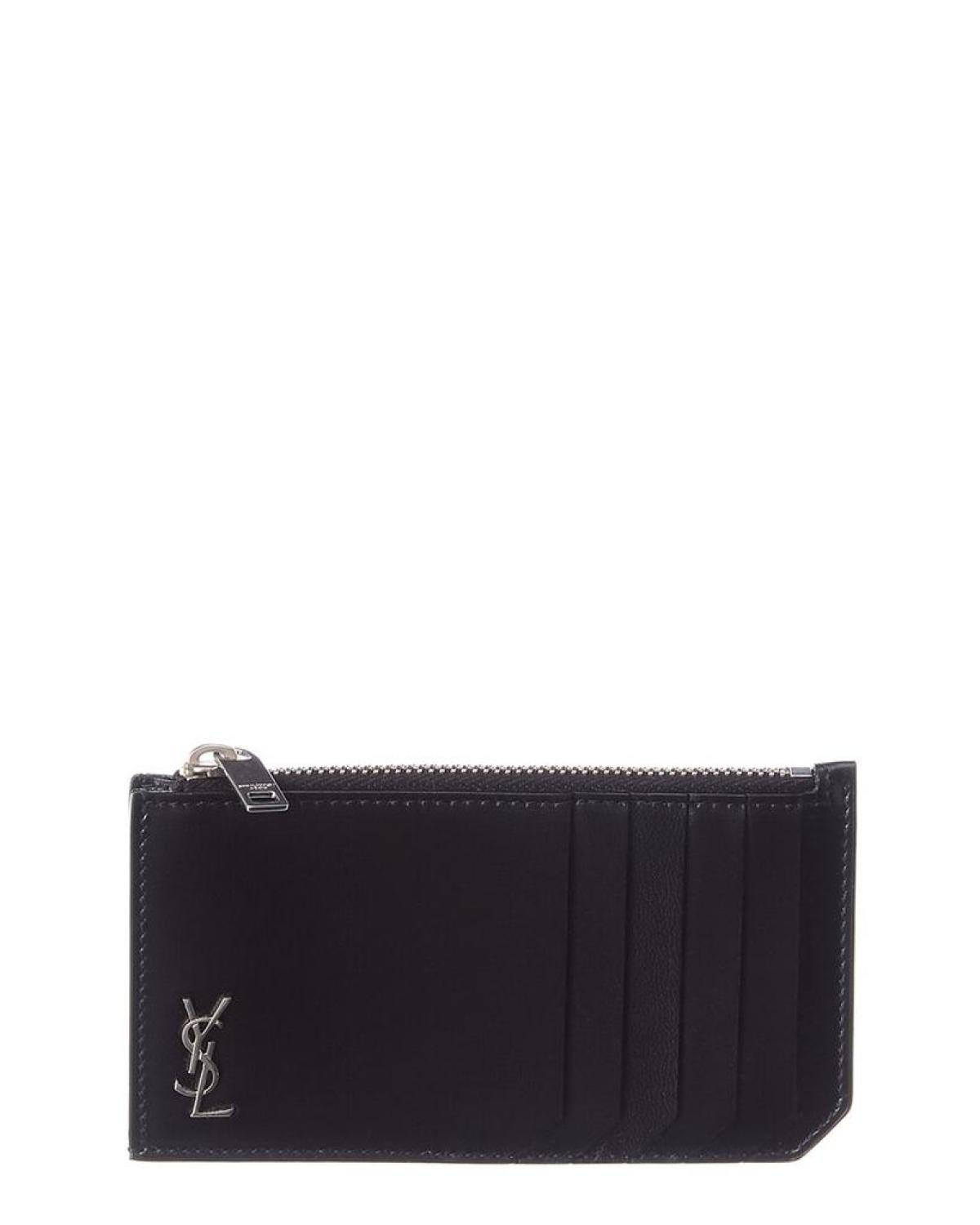 Saint Laurent Monogram Tiny Leather Card Case