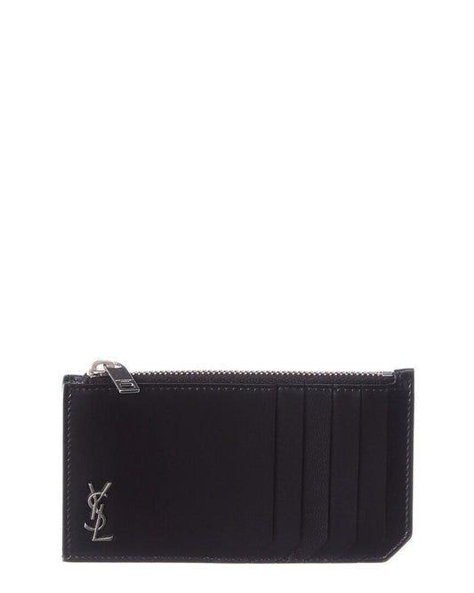 Saint Laurent Monogram Tiny Leather Card Case