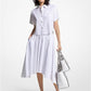 Stretch Organic Cotton Poplin Handkerchief Midi Skirt