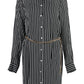 Michael Kors Striped Long-Sleeved Shirt Dress