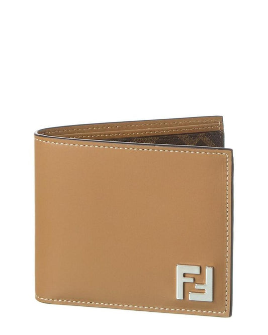 FENDI FF Squared Leather Bifold Wallet