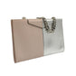 Fendi Grande Colorblock Clutch Bag in Pink and Silver Leather