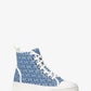 Gertie Logo Jacquard Denim High-Top Sneaker