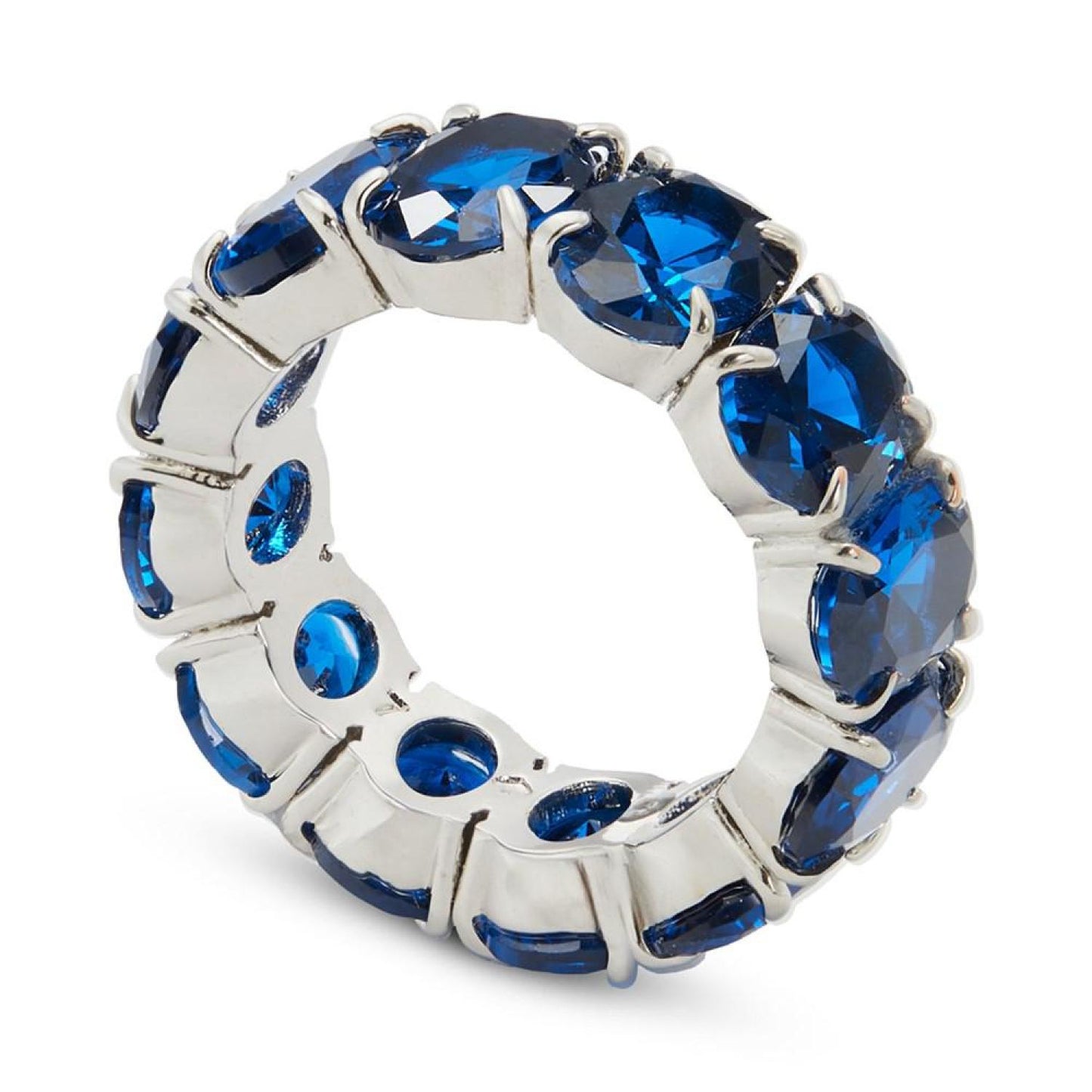 Oval Color Crystal All-Around Ring