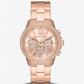 Oversized Bryn Pavé Rose Gold-Tone Watch
