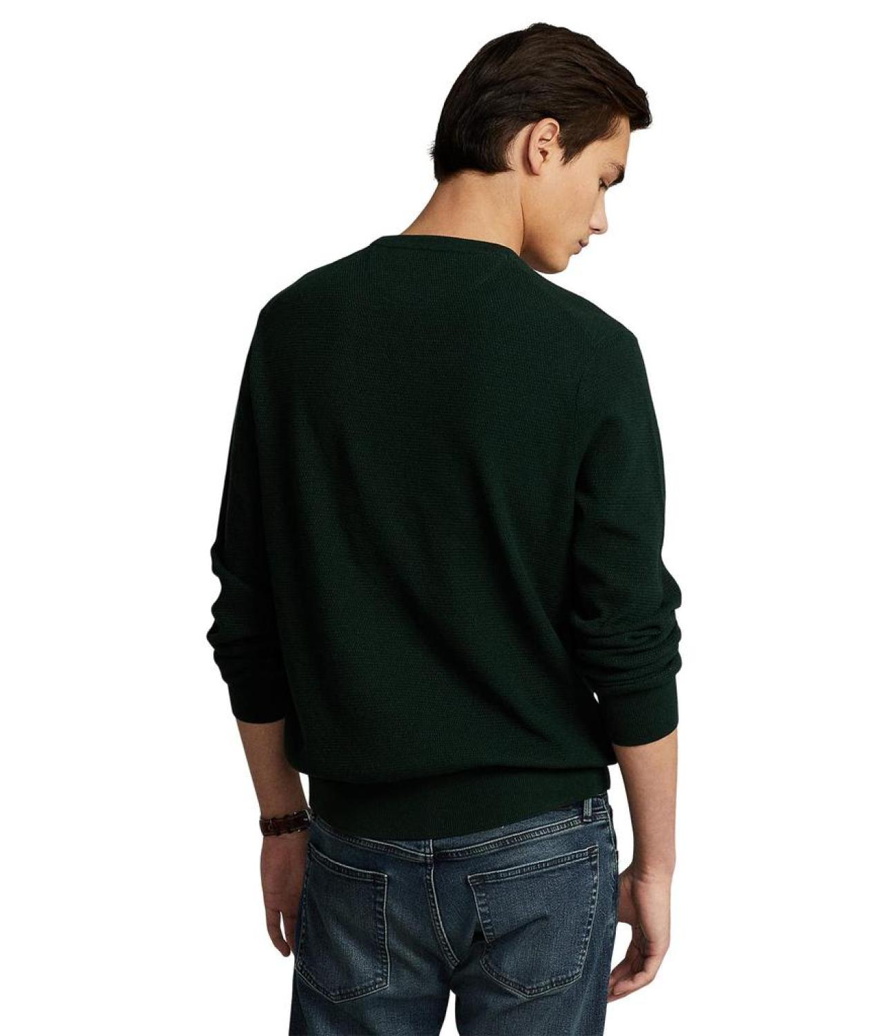 Textured-Knit Cotton Sweater