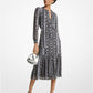 Snake Print Georgette Midi Dress