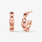 Precious Metal-Plated Sterling Silver Mercer Link Mini Hoops