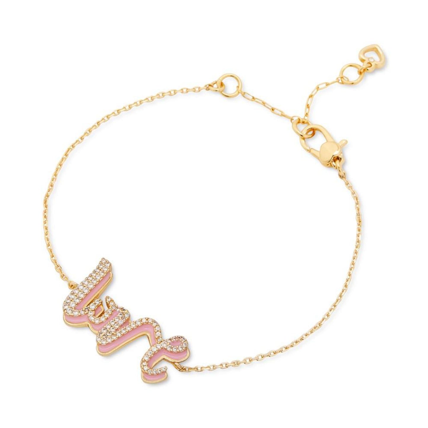Say Yes Gold-Tone Crystal Love Bracelet