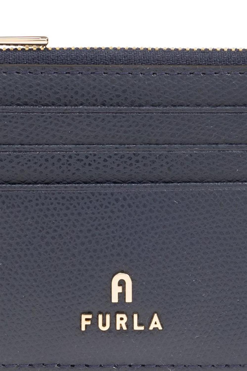 Furla Logo Plaque Zip-Up Card Holder